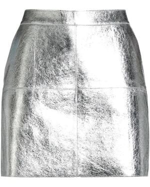 P.A.R.O.S.H. Mini Skirt Lambskin - Grey