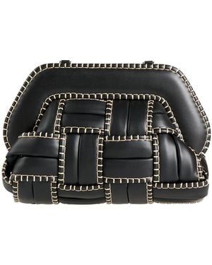 THEMOIRÈ Tia -- Clutch Textile Fibers - Black