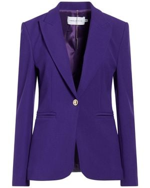 SIMONA CORSELLINI Blazer Polyester, Viscose, Cotton, Elastane - Purple