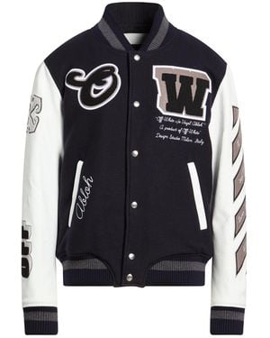 Off-White c/o Virgil Abloh Jacket Virgin Wool, Polyamide, Leather - Blue