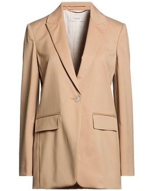 Agnona Camel Blazer Wool - Natural
