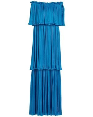 Alberta Ferretti Maxi Dress Silk, Polyamide - Blue