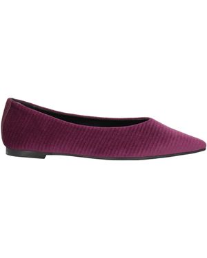 Giulia Neri Mauve Ballet Flats Textile Fibres - Purple