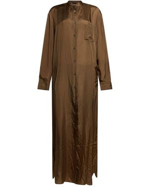 Aspesi Maxi Dress Acetate, Cupro - Natural
