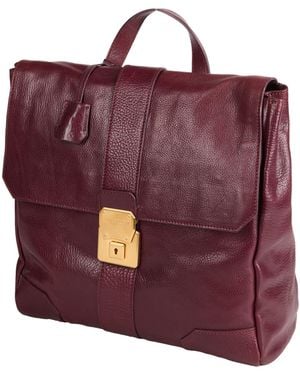 The Bridge Backpack Leather - Purple