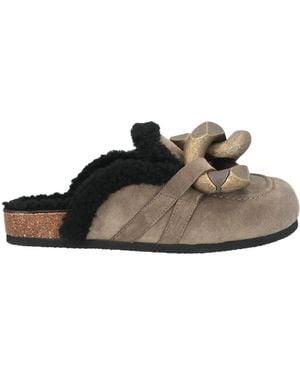 JW Anderson Taupe Mules & Clogs Calfskin, Metal - Gray