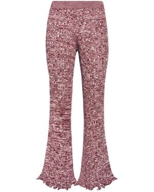Rabanne Trousers Viscose, Polyester - Red