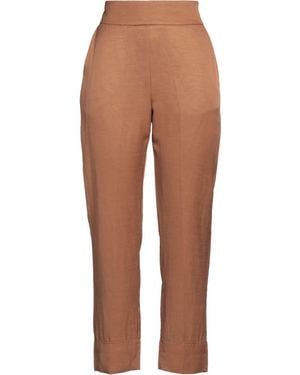 ALESSIA SANTI Trousers Viscose, Linen - Brown