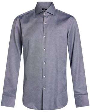 BOSS Midnight Shirt Cotton - Blue