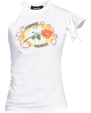 DSquared² T-Shirt Cotton, Elastane - White