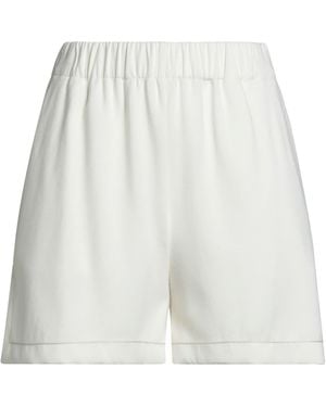 Theory Ivory Shorts & Bermuda Shorts Viscose, Elastane, Polyamide - White