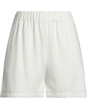 Theory Ivory Shorts & Bermuda Shorts Viscose, Elastane, Polyamide - White