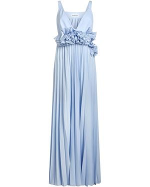 P.A.R.O.S.H. Sky Maxi Dress Polyester - Blue
