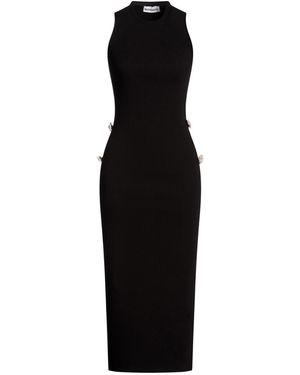 Mach & Mach Maxi Dress Viscose, Polyester - Black