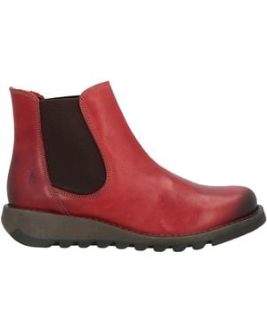 Fly London Ankle Boots Leather - Red