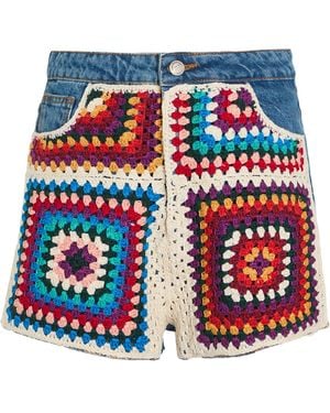 FARM Rio Denim Shorts Cotton - Blue