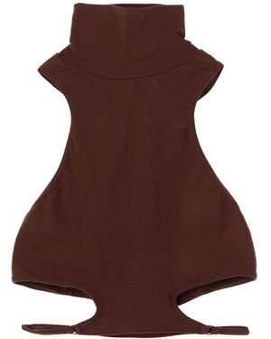 ANDREADAMO Top Polyamide, Elastane - Brown