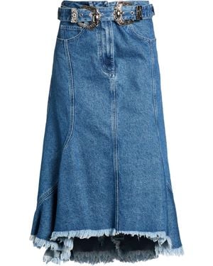 Marques'Almeida Denim Skirt Cotton, Pre-Consumer Recycled Cotton - Blue