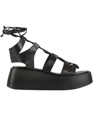 Tsakiris Mallas Sandals Leather - Black