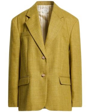 Alysi Chocolat Mustard Blazer Wool, Polyester, Linen - Green