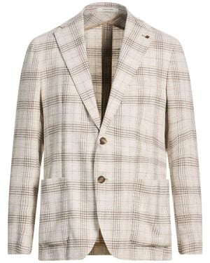 Tagliatore Blazer Virgin Wool, Silk, Cotton, Polyamide, Elastane - Natural