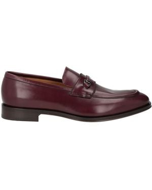 Ferragamo Burgundy Loafers Leather - Purple