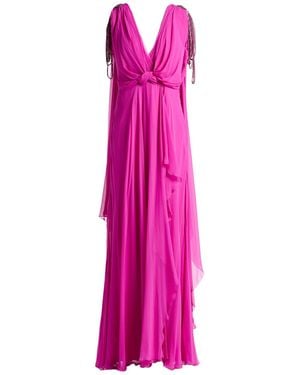 Alberta Ferretti Maxi Dress Silk - Pink