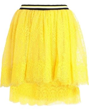 Ermanno Scervino Mini Skirt Polyester, Polyamide, Cotton - Yellow
