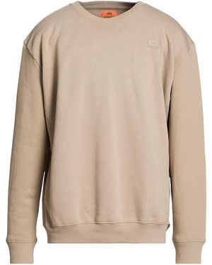 Alpha Industries Sand Sweatshirt Cotton, Polyester - Natural