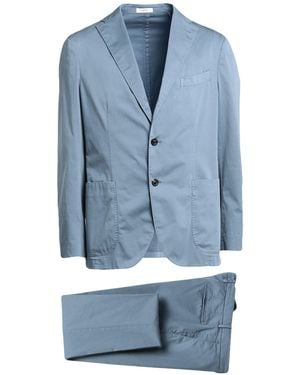 Boglioli Slate Suit Cotton, Elastane, Cupro - Blue