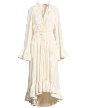 Lanvin Midi Dress Polyester - Natural