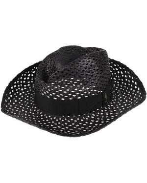 Borsalino Hat Straw - Black