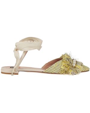 Elisabetta Franchi Ballet Flats - Metallic
