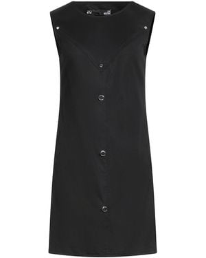 Love Moschino Button-Embellished Twill Mini Dress - Black