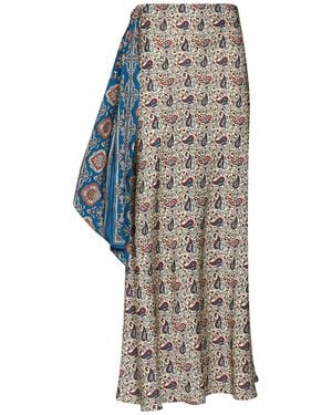 Rabanne Maxi-Rock - Grau