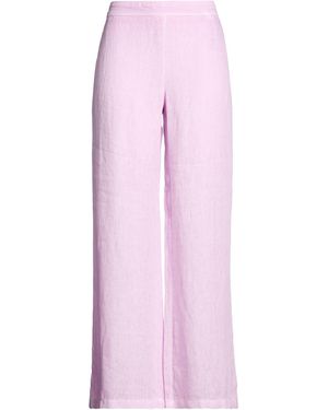 120% Lino Pants Linen - Pink