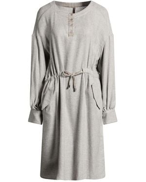 Manila Grace Light Mini Dress Viscose, Polyamide - Gray