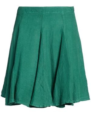 120% Lino Mini Skirt Linen - Green