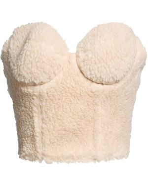 GIUSEPPE DI MORABITO Top Polyester, Virgin Wool - Natural