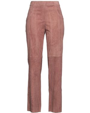 Luisa Cerano Antique Rose Pants Goat Skin - Red