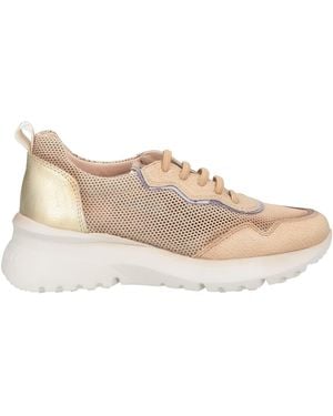 Hispanitas Camel Sneakers Leather, Textile Fibers - Natural