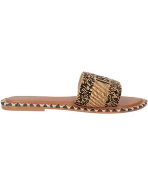 De Siena Sand Sandals Textile Fibers, Leather - Brown