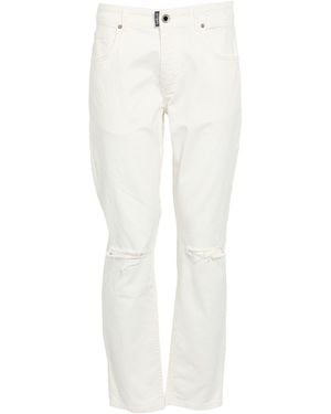 Gaelle Paris Trousers Cotton, Elastane - White