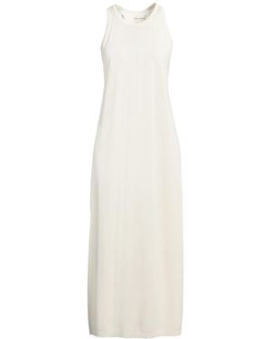 Isabel Benenato Maxi Dress Viscose, Polyester - White