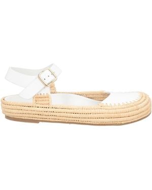 Paloma Barceló Ballet Flats Cow Leather, Natural Raffia