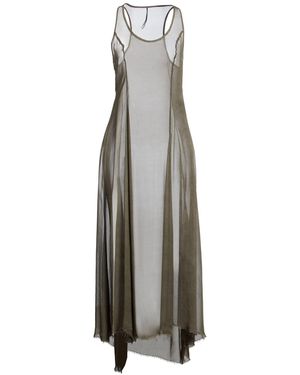 Masnada Military Maxi Dress Silk - Green