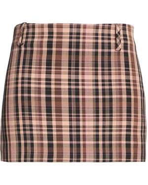 SIMONA CORSELLINI Light Mini Skirt Polyester, Viscose, Elastane - Brown