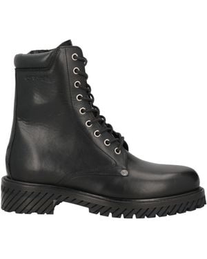 Off-White c/o Virgil Abloh Men Combat Lace Up Boots - Black