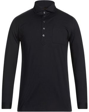 Moorer Midnight Polo Shirt Cotton - Blue