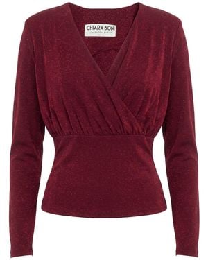 La Petite Robe Di Chiara Boni Garnet Top Polyamide, Viscose, Elastane, Polyester - Red